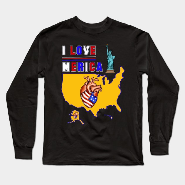 I love America Long Sleeve T-Shirt by Artardishop